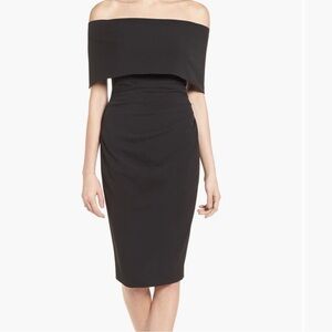 Vince Camuto Black Popover cocktail dress, Sz 2